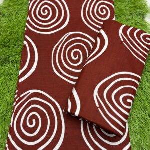 Rust Brown Ankara Fabric – 6 Yards Earthtone African Print for Classic & Cultural Styles