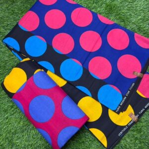 Modern Pop Ankara – Multicolor Circle Fusion (6 Yards)