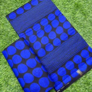 Royal Dots Ankara – Deep Blue Polka Pattern (6 Yards)