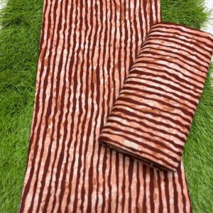 Earth Rust Ankara Fabric – 6 Yards Brown Stripe African Print for Native & Elegant Styles