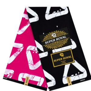Super Royal Ankara – Bold Pink Contrast Print (6 Yards)
