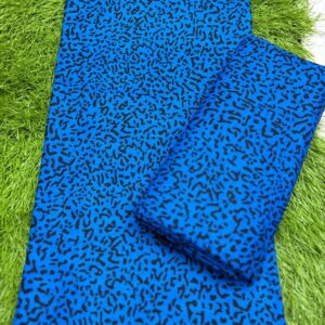 Blue Ankara Fabric – 6 Yards Electric Abstract African Print for Modern Native Wear