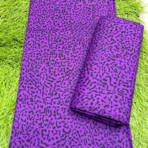 Purple Ankara Fabric – 6 Yards Abstract African Print for Stylish Native & Party Wear