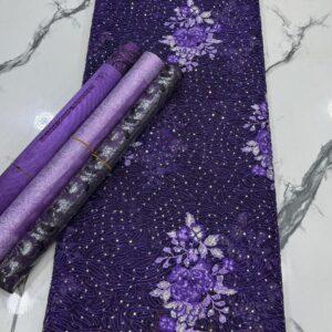 Deep Purple Floral Lace
