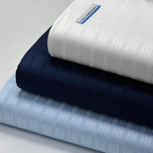 Premium Senator Fabric Collection – Ivory, Navy & Sky Blue