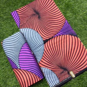 Royal Spiral Ankara – Luxe Swirl Pattern (6 Yards)