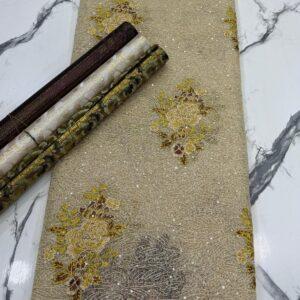 Champagne Gold Floral Lace
