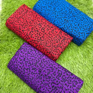 3-in-1 Ankara Fabric Bundle – 18 Yards Premium Abstract African Prints (Purple, Red, Blue)