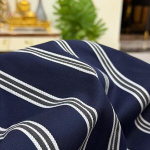 Sky Blue Elegant Stripe Fabric