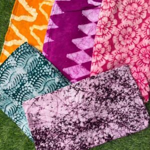 Heritage Dye Collection – 5-in-1 Premium Tie-Dye Ankara Fabric Bundle (30 Yards)