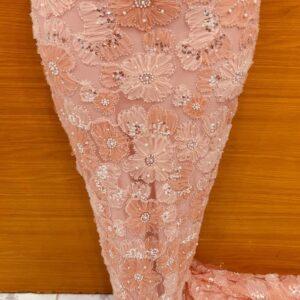 Nude Peach Floral Lace