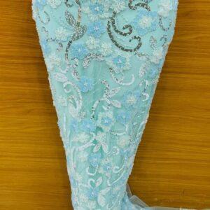 Aqua Crystal Vine Lace