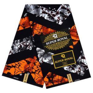 Super Royal Ankara – Burnt Orange Abstract Print (6 Yards)
