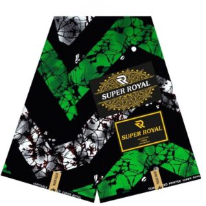 Super Royal Ankara – Emerald Green Abstract Print (6 Yards)