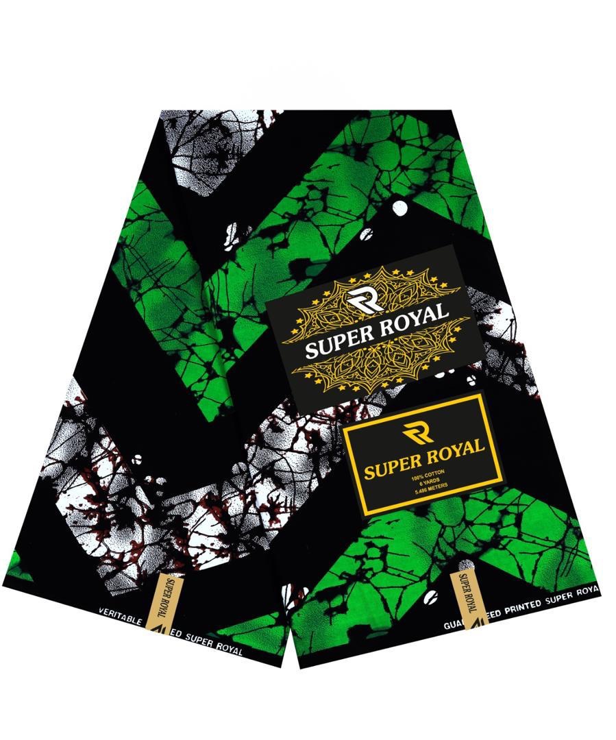 Super Royal Ankara – Emerald Green Abstract Print (6 Yards) 1 Super Royal Ankara – Emerald Green Abstract Print (6 Yards)