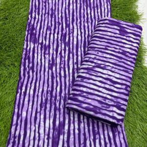 Purple Ankara Fabric – 6 Yards Regal Stripe African Print for Wedding & Party Styles