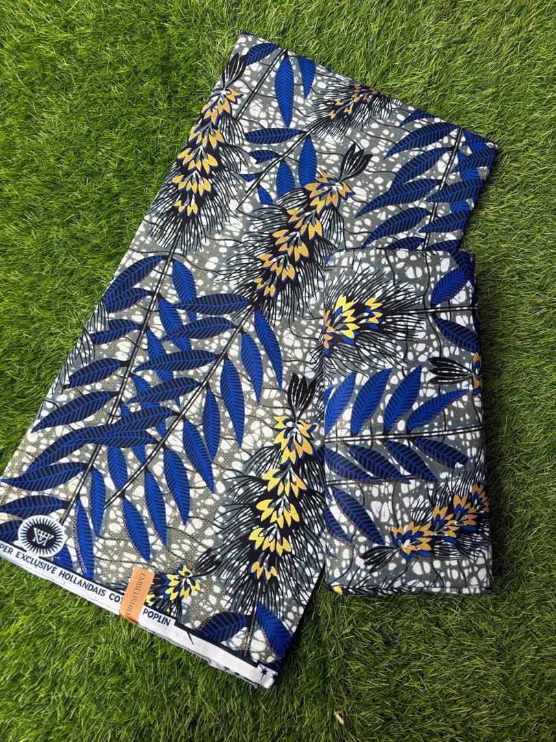 Midnight Tropical Leaf Ankara 1 Midnight Tropical Leaf Ankara