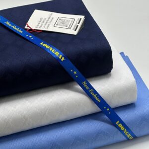 Loongray Swiss Cotton – Navy Blue, Pure White & Baby Blue Collection