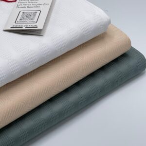 Swiss Cotton Collection – White, Champagne Beige & Sage Green