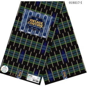 Vintage Couture Regal Grid Ankara (019317-I)