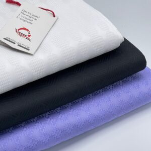 Swiss Cotton Trio Collection – White, Black & Royal Lavender