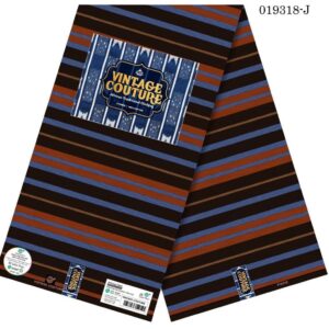 Cocoa Blue Stripe Vintage Couture