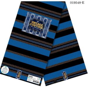 Royal Indigo Stripe Vintage Couture