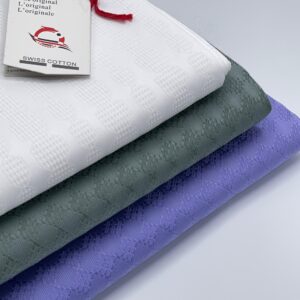 Swiss Cotton Collection – White, Sage Green & Lavender