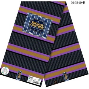 Vintage Couture Imperial Stripe Ankara (019549-B)