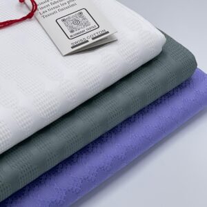 Swiss Cotton Collection – White, Sage Green & Lavender