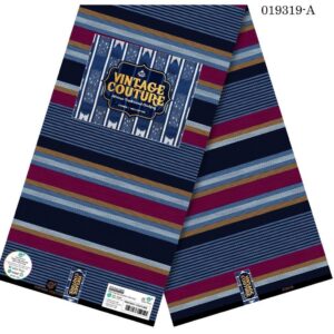 Vintage Couture Royal Stripe Ankara (019319-A)