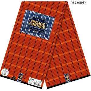 Vintage Couture Burnt Orange Dot Ankara (017400-D)