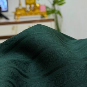 Swiss Filtex Deep Emerald Green Geometric Jacquard