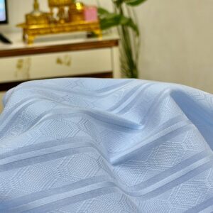 Swiss Filtex Powder Blue Geometric Jacquard